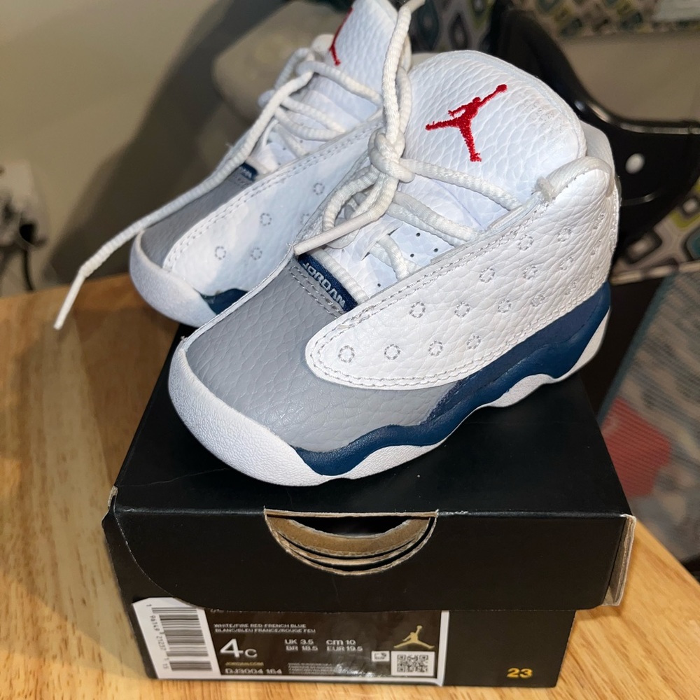 Jordan 13 White/Blue 4c Toddler